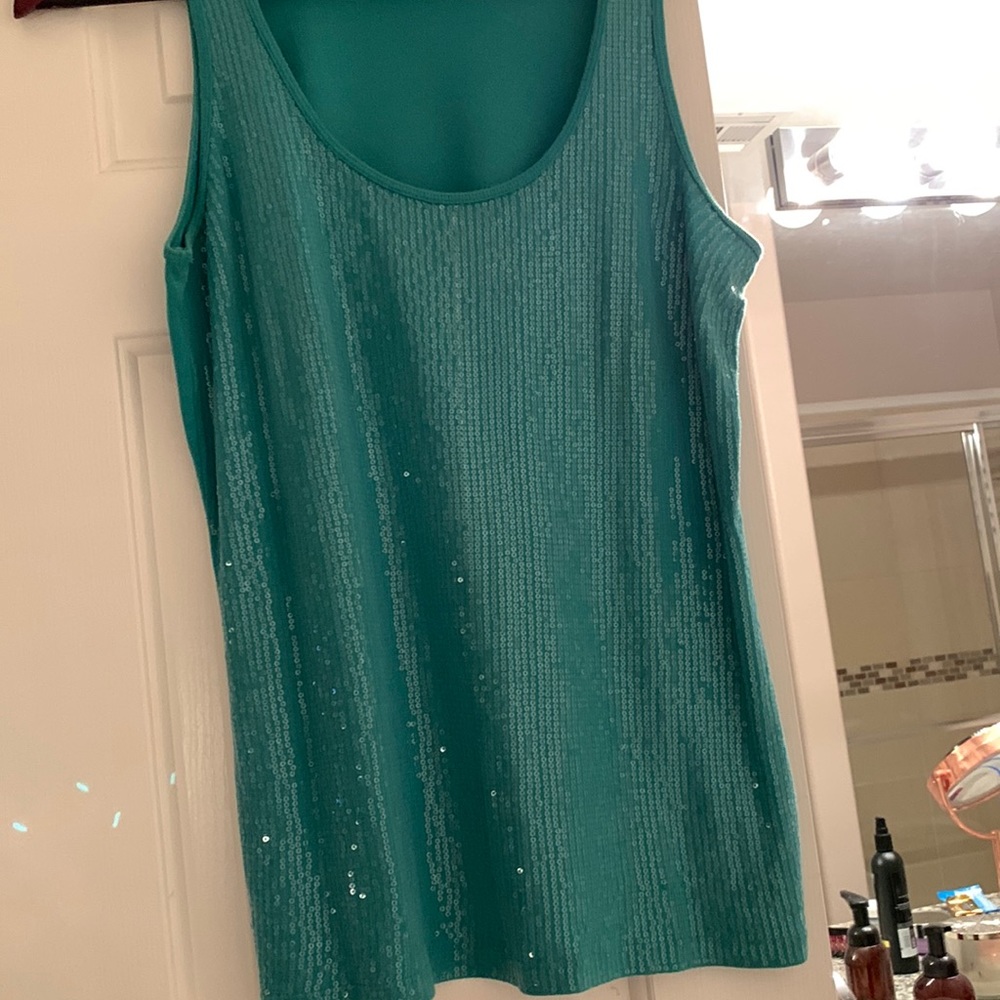 COPY - Turquoise sparkly top